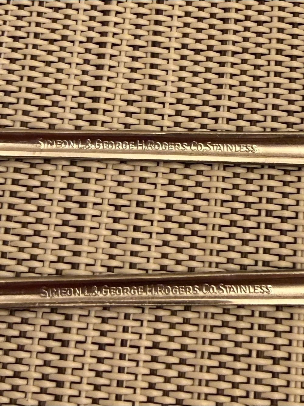 2 Vintage Cocktail Shrimp Forks Simeon L George H Rogers Stainless Oneida